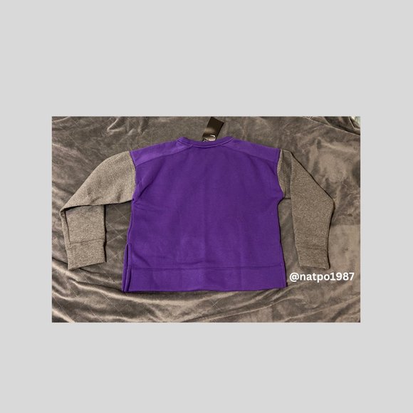 Women's Nike Purple/Charcoal Dolman Pullover Sweatshirt - Medium and Small - Picture 5 of 7